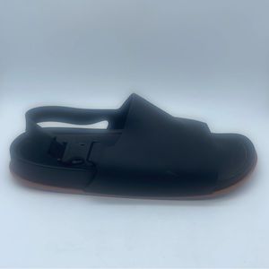 Melissa Beach Slide Sandal Black US 9 EU 40 Open Toe Slingback Jelly Rubber